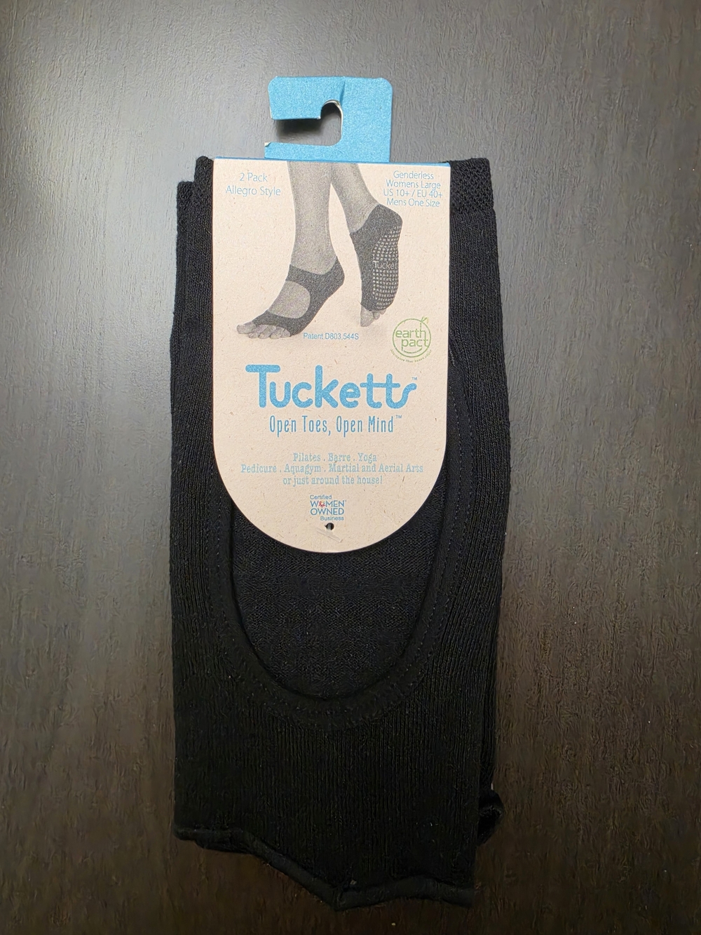 Women's 2 Pk No-Show Pilates Socks